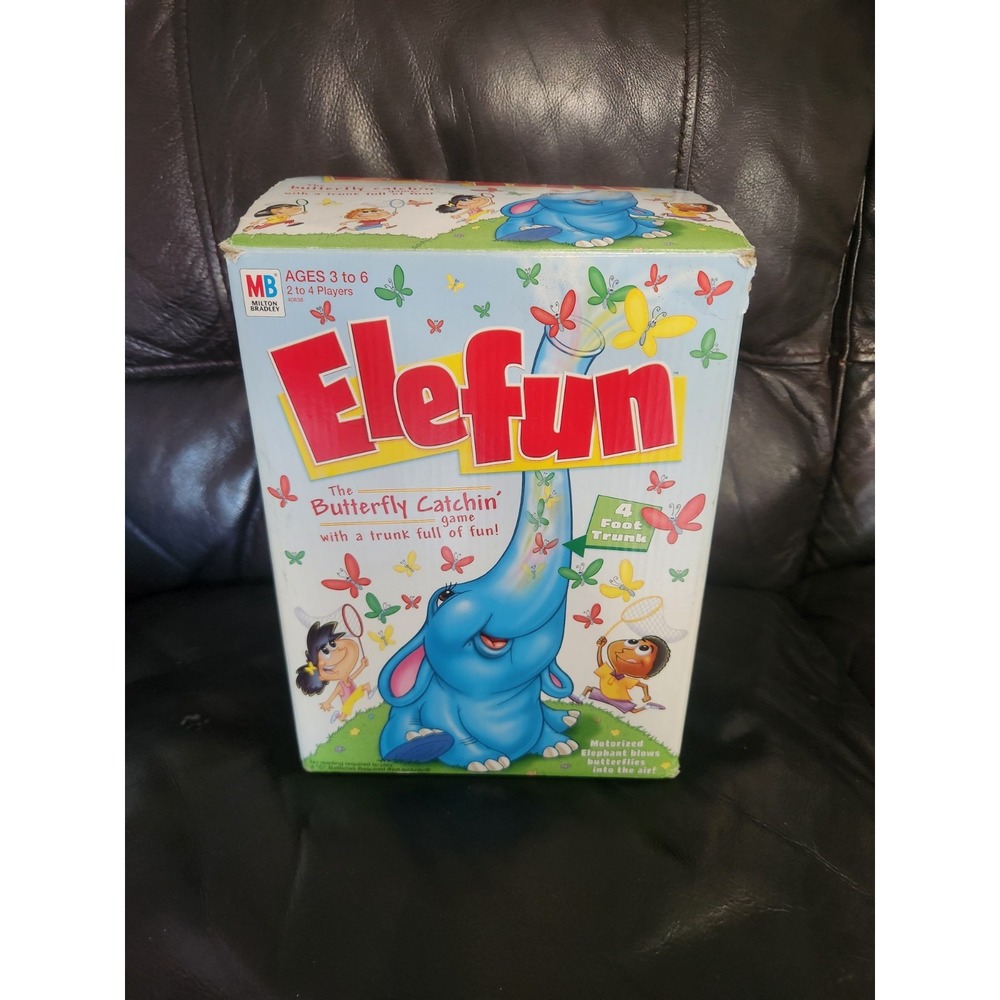 Hasbro ELEFUN The Butterfly Catchin' Game Elephant 2002 Original Works Milton Br